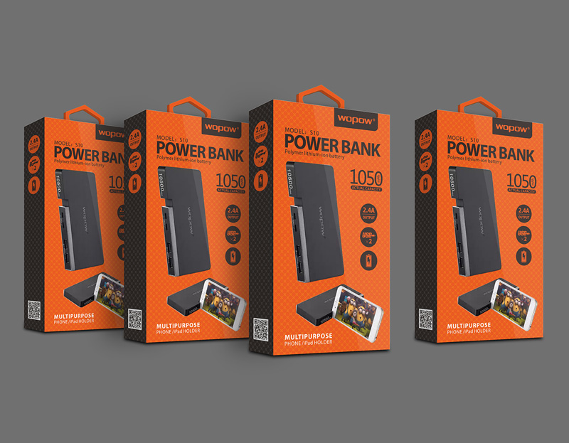 Wopow Power Bank Packing Design