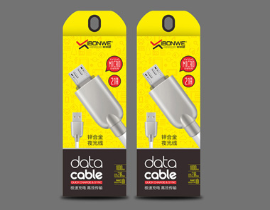 锌合金USB充电线包装设计
