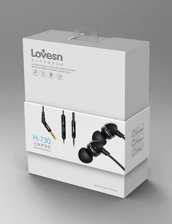 Lovesn海韵耳机包装设计 蓝牙耳机包装设计